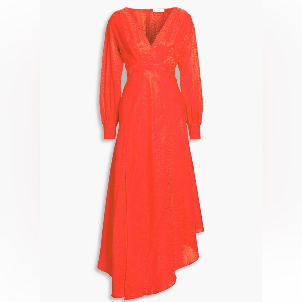 Ronny Kobo Collection Vibrant Red Midi Dress